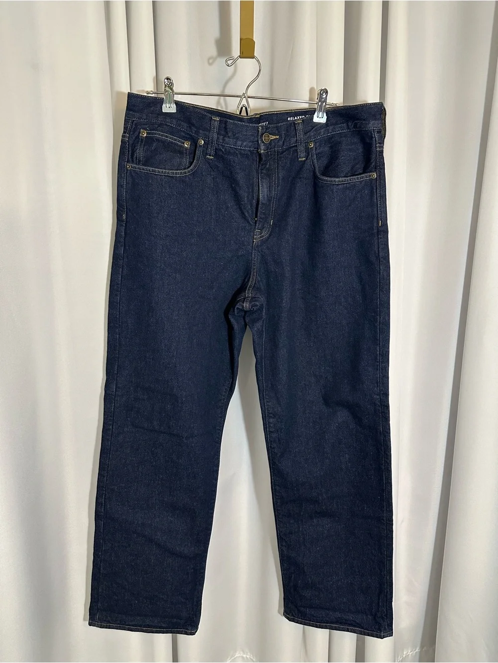 J. Crew Dark Wash flannel lined Jeans 36x30 NWOT